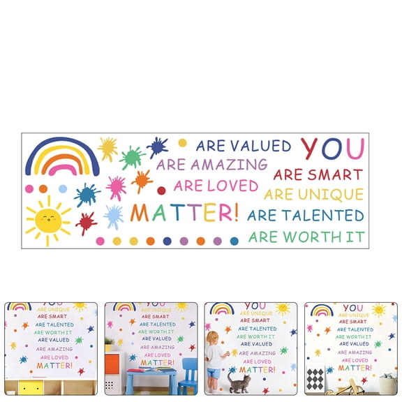 RENACLIPY Positive Wall Decor Stickers Set, Inspirational Wall Art for Home and Office