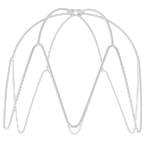 RENACLIPY White Metal Crystal Lampshade Frame French Retro Style Light Fixture Accessory