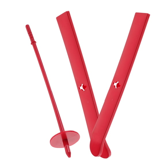 RENACLIPY Red Decorative Plastic Sleigh for Christmas Holiday Decor, 1 Set Festive Celebration Accessory