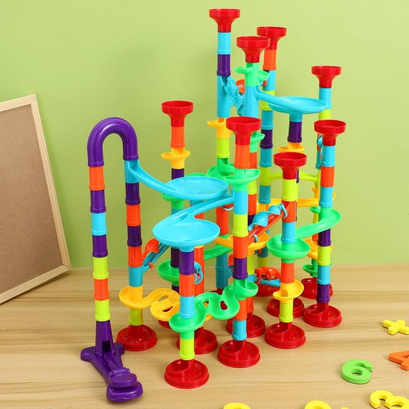 RENACLIPY Marble Run Building Blocks Set - Material for and Fun Family Game Activity