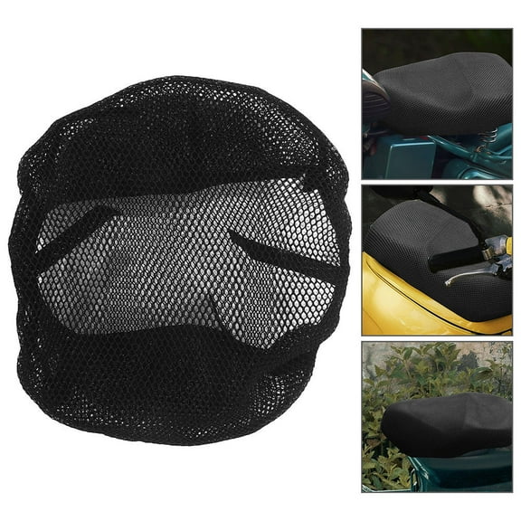 RENACLIPY Black Motorcycle Seat Cover with 3D Insulated Mesh for Breathable, Ventilated, and Seat