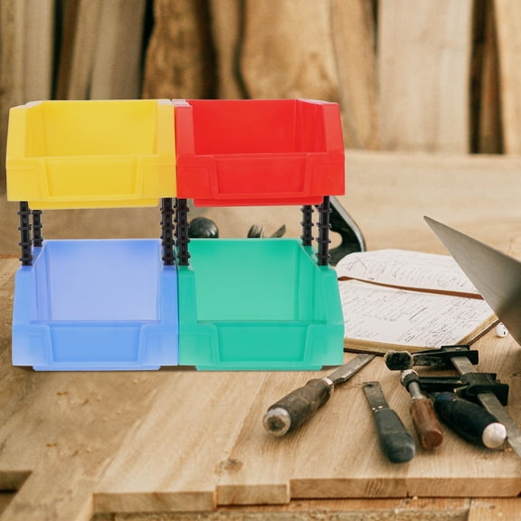 RENACLIPY 1Set Multi-Functional Plastic Storage Bins Assorted Color for Craft Supplies and Workshop