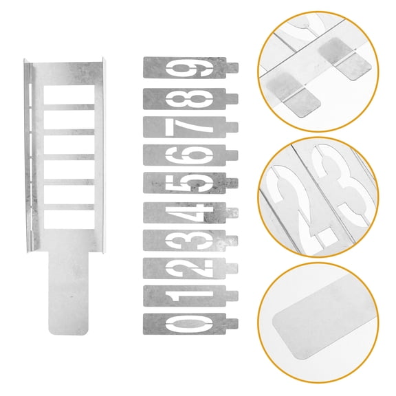 RENACLIPY Plated Silver Iron Spray Paint Stencils for Mailbox and Wall Signs Reusable Digital Templates