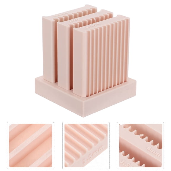 RENACLIPY 1Set Polymer Clay Bead Maker Mold in Apricot with Multiple Diameter Guides for Modeling