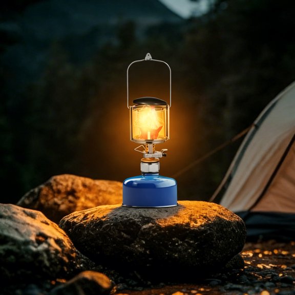RENACLIPY 1Set Propane Lantern with Assorted Colors Gas Powered Light for Camping Illumination