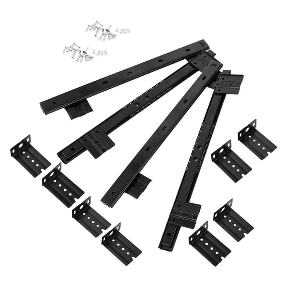 RENACLIPY 1Set Heavy Duty Black Keyboard Slide with Cold Rolled Steel for Desk Drawer