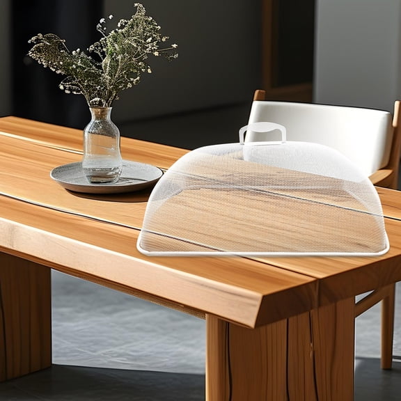 RENACLIPY White Metal Mesh Food Cover Dome Kitchen Table Dish Screen