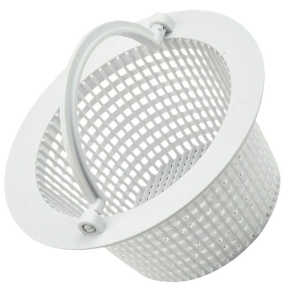 RENACLIPY White Swimming Pool Pump Basket Filter, Anti-Clogging Pool Filter Basket for Cleaner Water
