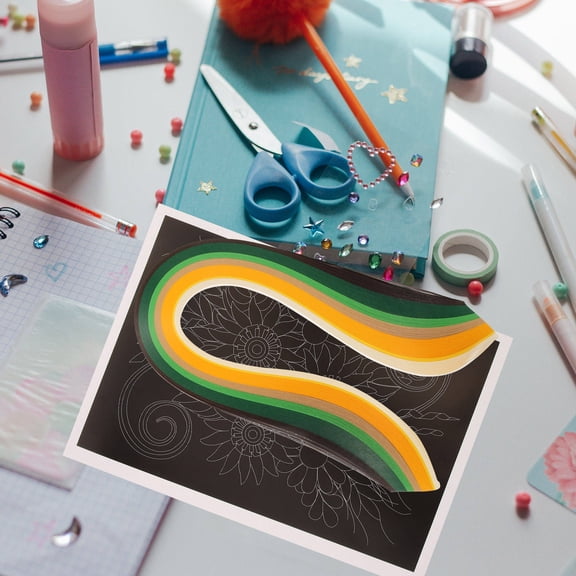 RENACLIPY Multi Color Quilling Paper Three Dimensional Flower Paper 1 Set