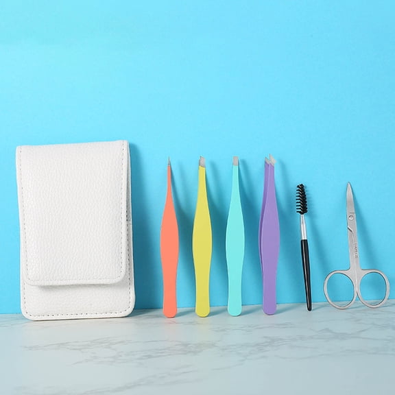 RENACLIPY 1Set Portable Eyebrow Trimming Kit with Nonslip Grip and Assorted Color Design