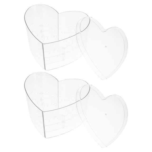 RENACLIPY Clear Acrylic Heart-Shaped Flower Display Box for Home Decor, Transparent High for Floral Arrangements