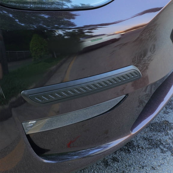 RENACLIPY Car Bumper Protector Black PVC 2 Pieces Stylish Front and Rear Bumper Guard Cover