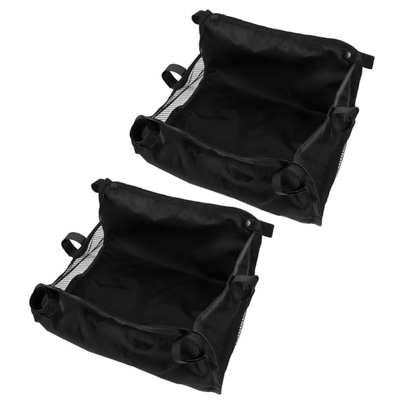 RENACLIPY 2-Pack Black Oxford Cloth Stroller Bottom Basket Organizer Storage Bag for Baby Stroller Accessories
