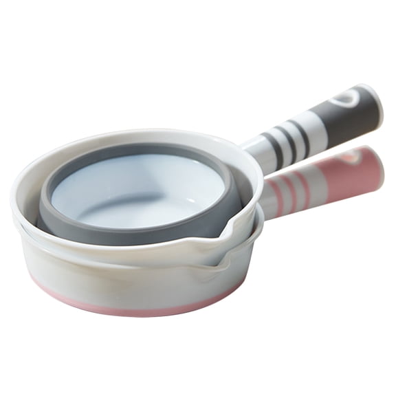 RENACLIPY Set of 2 Foldable Plastic Water Ladles with Handles, Multipurpose Kitchen Water Scoops for Easy Pouring and Serving