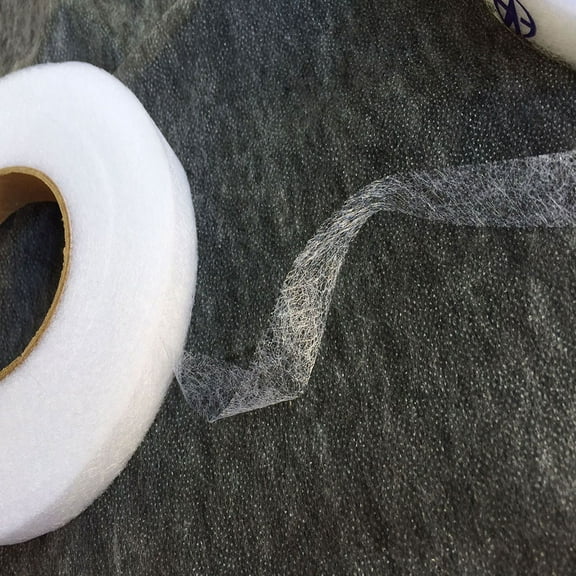 RENACLIPY White Iron-On Hemming Tape for Clothes and Home Use, Non-Woven Fabric, 2 Rolls, Easy to Apply and