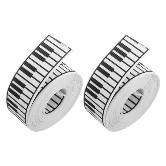 RENACLIPY Multi-Color Piano Music Polyester Ribbon for Crafts, Wrapping, Projects, and Decorative Uses