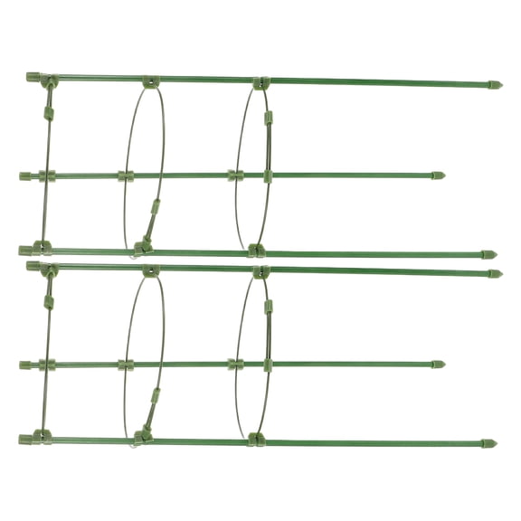 RENACLIPY 2 Sets Peony Support Rings Trellis Crafted from Green Fiberglass for Indoor Spaces Use