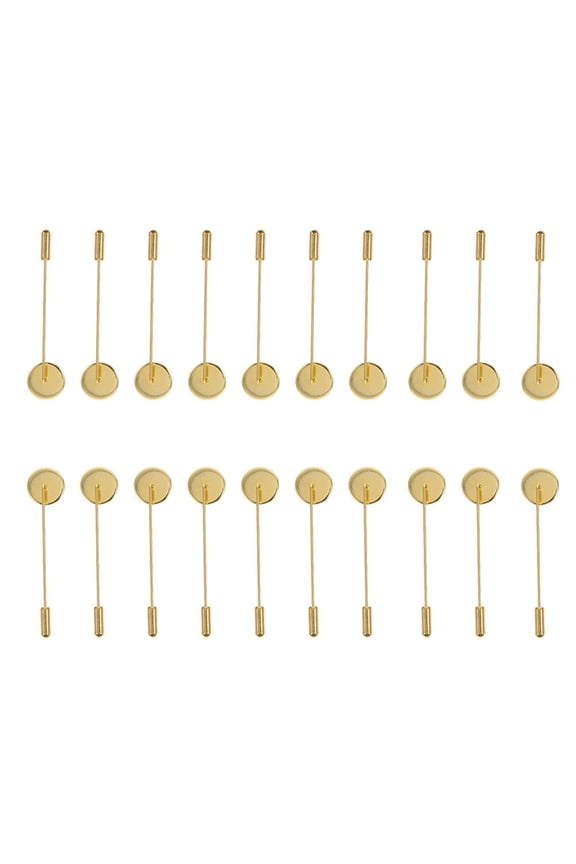 20 Pcs Brooch Metal Tray Rectangular Plate for Jewelry Design Showcase