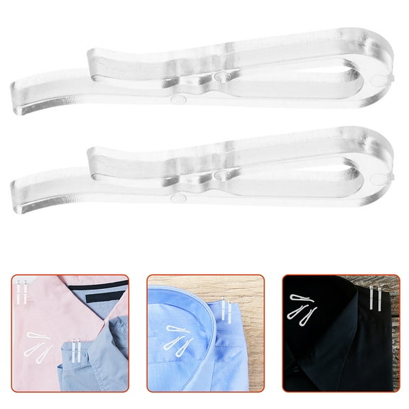 RENACLIPY 200Pcs Plastic Shirt Packing Clips Transparent U Shape Clothes Clips Lightweight