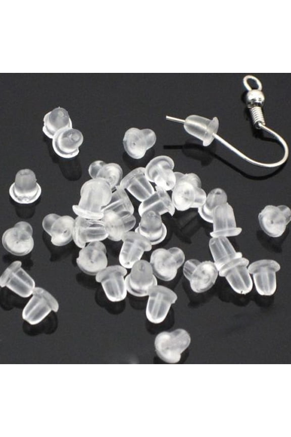 earrings backings Earring Backs Plastic Women Transparent Safety Display 200Pcs