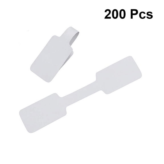 RENACLIPY 200-Pack White Price Labels for Necklace, , Bracelet Display and Tagging