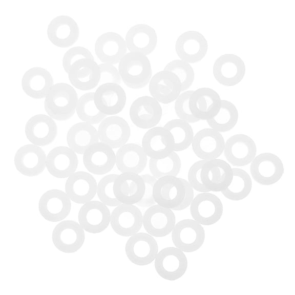 RENACLIPY 200Pcs White Plastic Washers Snare Drum Accessories Easy-Install for Professional Drum Kits