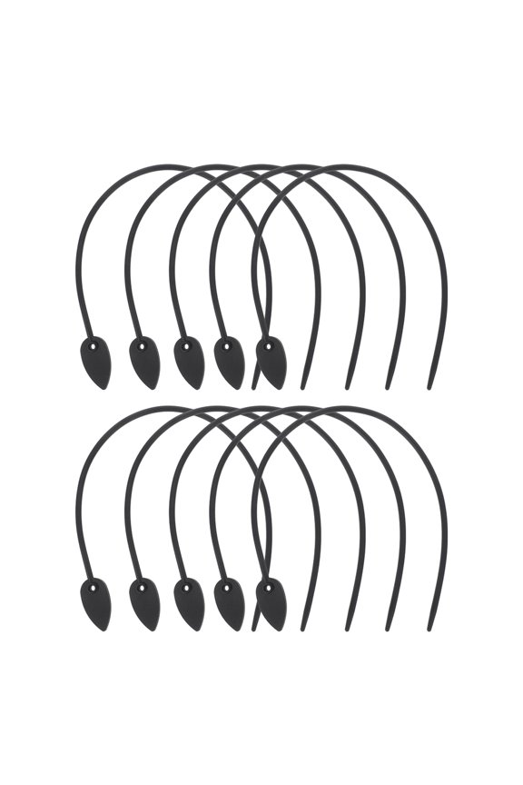 20Pcs Gardening Ties Black Silicone Wire Ties for Securing Plants Outdoor