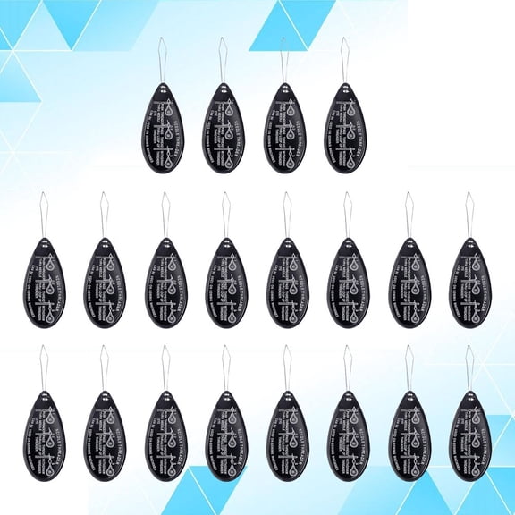 RENACLIPY 20Pcs Needle Threader Loop with Black Aluminum Handle Flexible Wire for Sewing Stitching