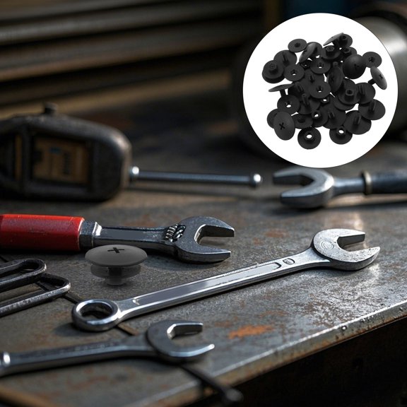 RENACLIPY 20Pcs Automotive Floor Mat Retainer Clips Black Plastic for Quick Installation and Secure Fit