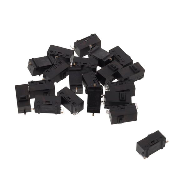 RENACLIPY 20Pcs Ergonomic Game Machine Micro Switch Replacement Black Pushbutton with Durable Construction