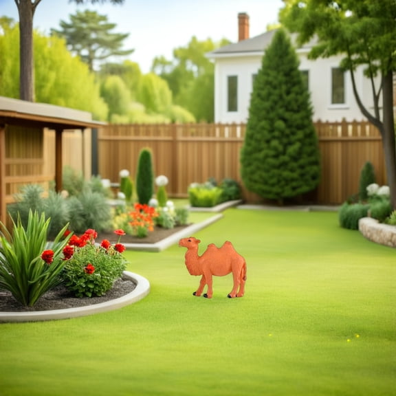 RENACLIPY 20Pcs Brown Camel Figurines Set for Home and Office Desk Decor with Realistic Detailed Features