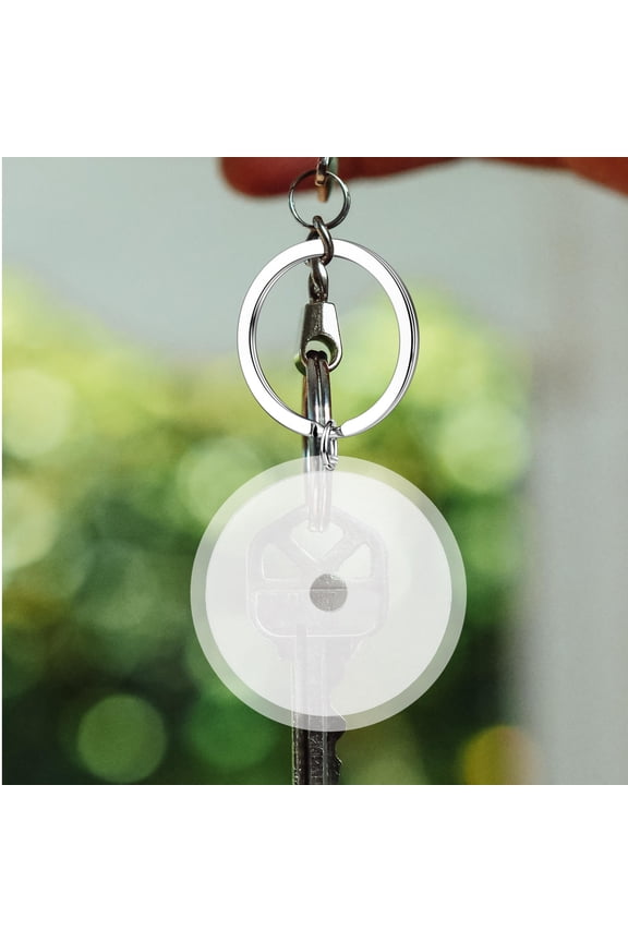 20-Pack Blank CD Charm Keychain Pendants, Transparent Record Style Retro Accessories for Keys and Bags