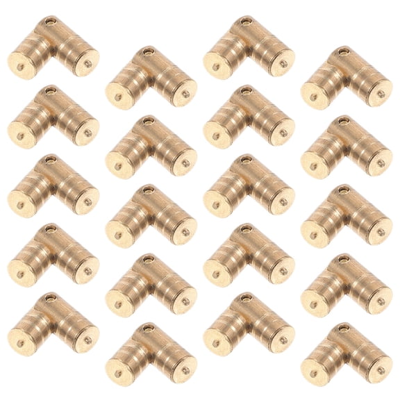 RENACLIPY 20Pcs Golden Brass Hidden Hinges for Small Wooden Box Jewelry Cabinet Crafts