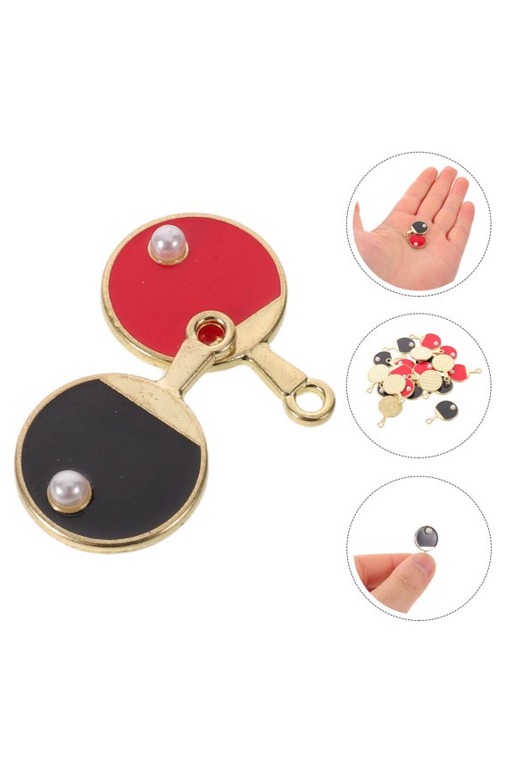 20Pcs Durable Alloy Enamel Ping Pong Charms for DIY Necklace Bracelets and Keychains