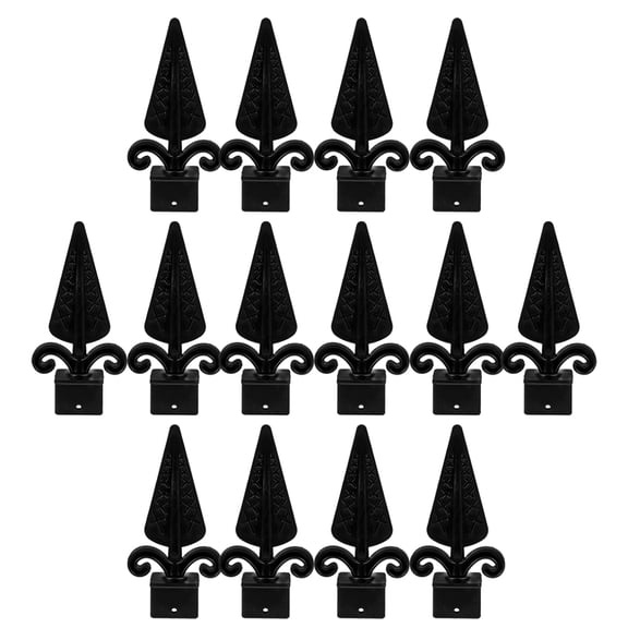 RENACLIPY 20Pcs Black Plastic Fence Toppers Scratch Proof Decorative Finial Post Tops for Yard