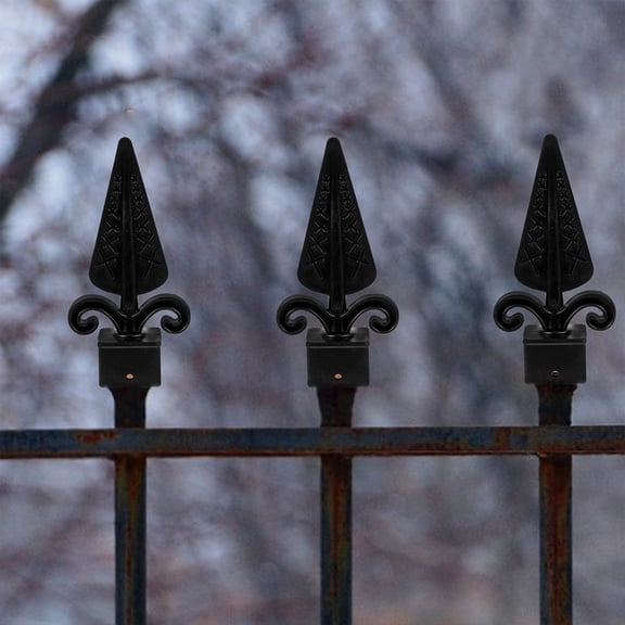 RENACLIPY 20Pcs Black Plastic Fence Finials Decorative Outdoor Finial Tops for Garden and Gate