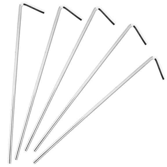 RENACLIPY 20Pcs Iron Tent Nails L Shaped Outdoor Tent Stakes for Camping Tarp and Sunshade Fixing