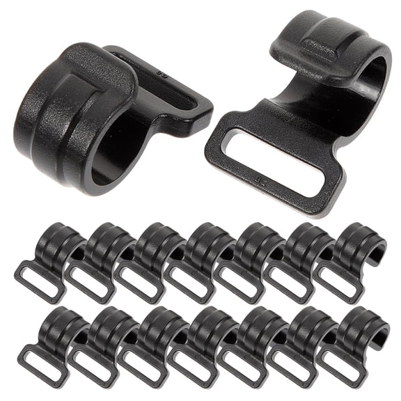 RENACLIPY 20Pcs Black Heavy Duty Tent Pole Clips C Clamp Hook for Camping Canopy and Outdoor Use