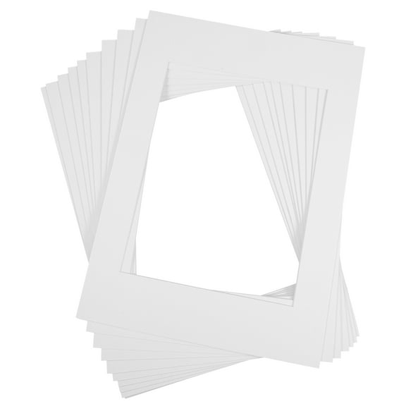 RENACLIPY 20Pcs White Precut Picture Mat Board for Photo Mounting and Professional Framing