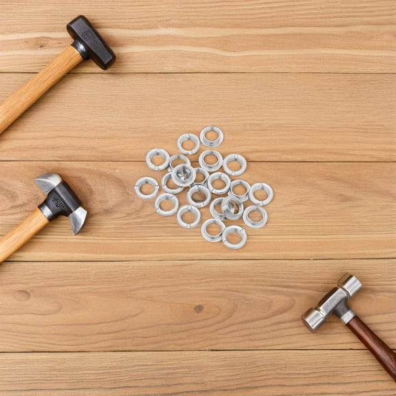 RENACLIPY 20Sets Silver Metal Quartz Clock Repair Nuts for Accurate Wall Clock Movement Installation