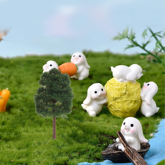 RENACLIPY 20pcs Green Plastic Tree Figurines for Model Railroad Scenery Easy Installation Scale 1:100