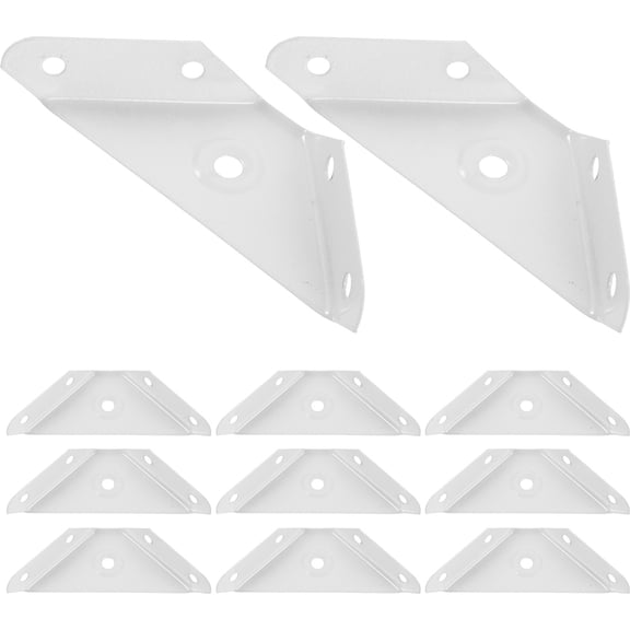 RENACLIPY 20Pcs White Steel Cabinet Brackets Strong Stable Support Hardware for Shelves and Furniture