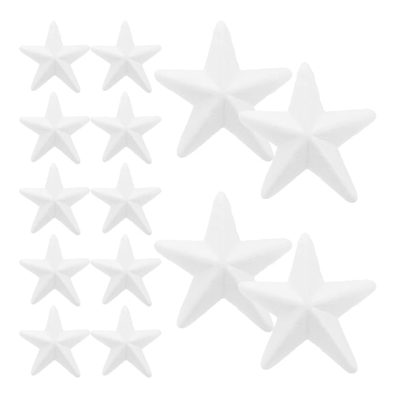 RENACLIPY 20pcs Small White Craft Stars for Tree Hanging Decorations Perfect for Store Owners and Festive Occasions