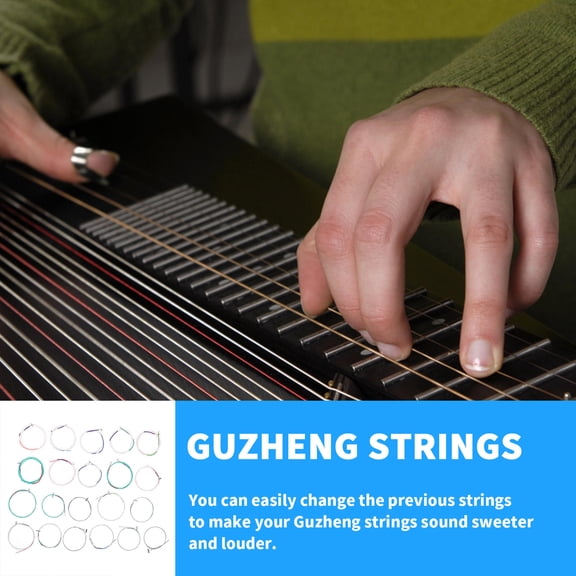 RENACLIPY 21-Piece Guzheng Strings Set with Steel Core for Guzheng Players, Professional Performance Replacement Strings