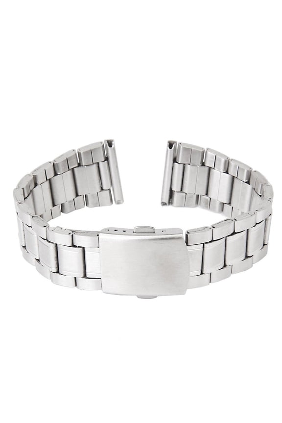 Stainless Steel Replacement Watch Band with Deployment Clasp for 18-22mm Lug Width Compatible Watches