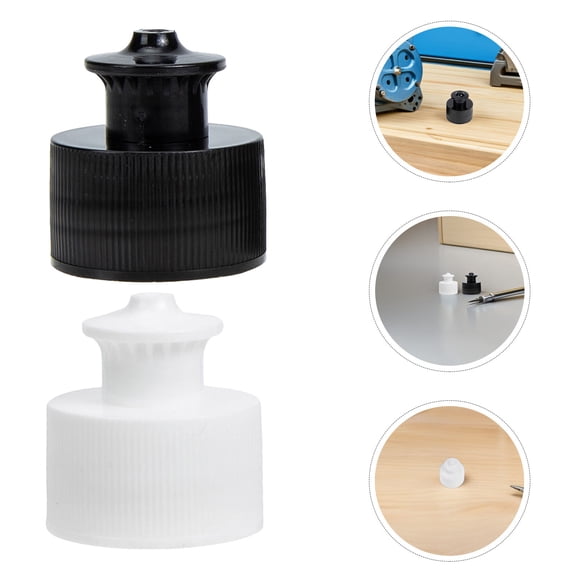 RENACLIPY 24Pcs Reusable Plastic Water Bottle Caps Push Pull Leakproof Lids for Sports Bottles
