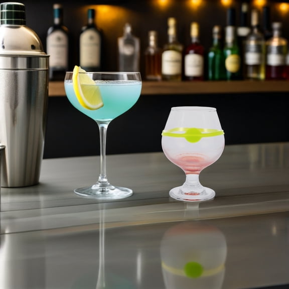 RENACLIPY 24Pcs Multicolor Silicone Wine Glass Charms Stretchable Reusable Drink Markers for Social Events