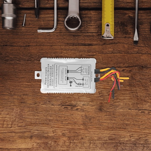 RENACLIPY Compact Dc Buck Boost Converter 24V to 12V Power Reducer for Vehicle Systems