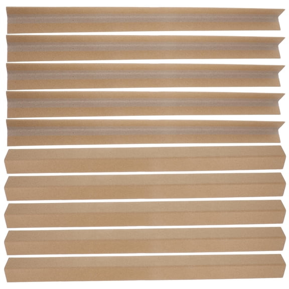 RENACLIPY 24pcs L-Shaped Cardboard Edge Protectors Packaging Corner Guards Khaki Paper for Shipping and Storage