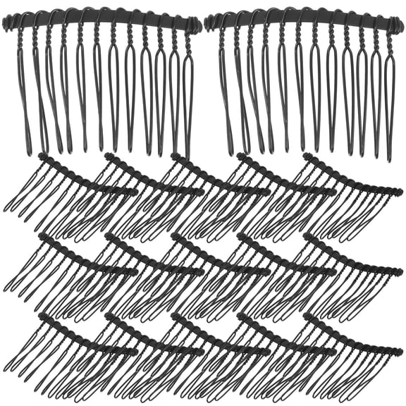 RENACLIPY Bridal Decor Metal Hair Combs Black for Versatile Hairstyles 25Pcs